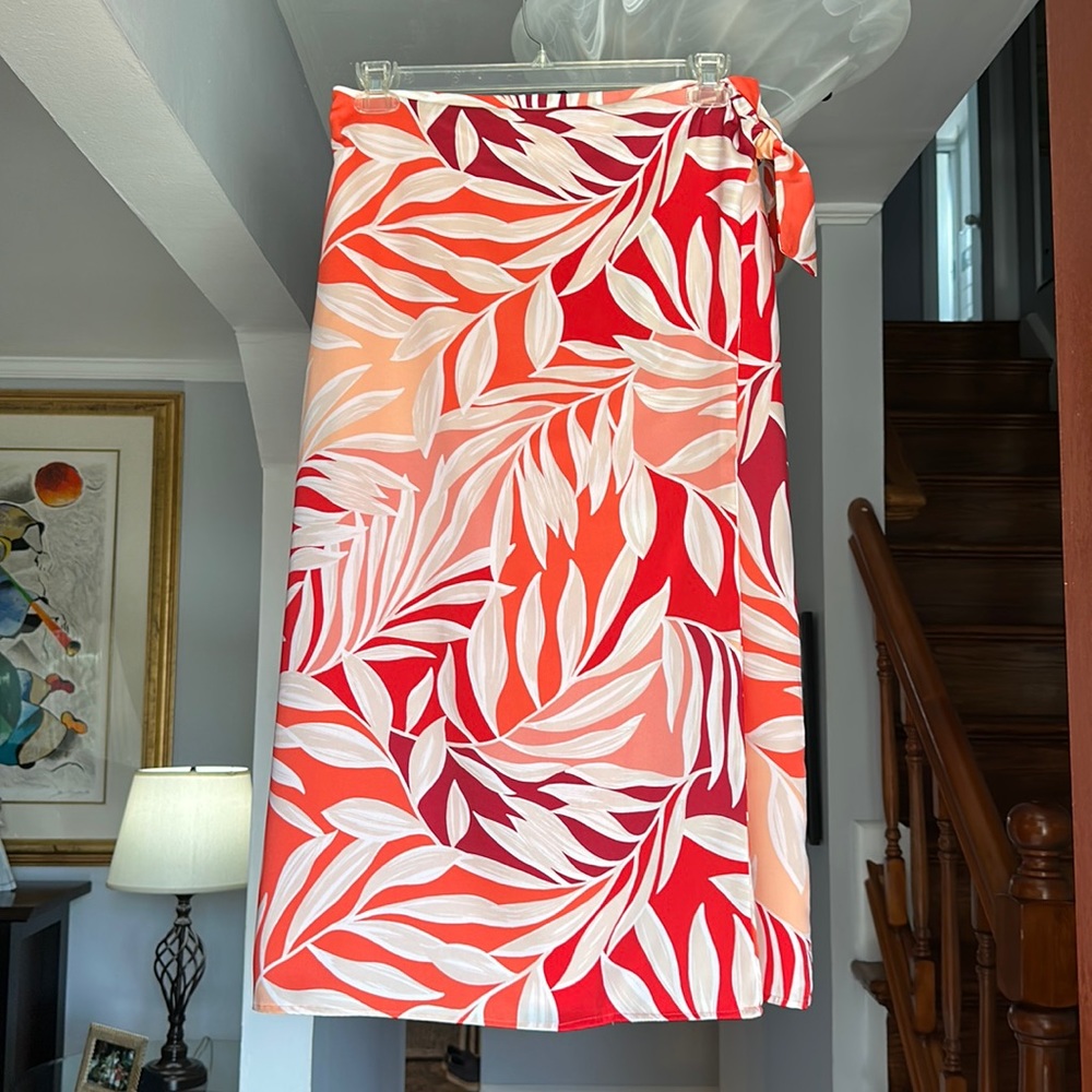 Ann Taylor Wrap Midi Skirt Sz 14P